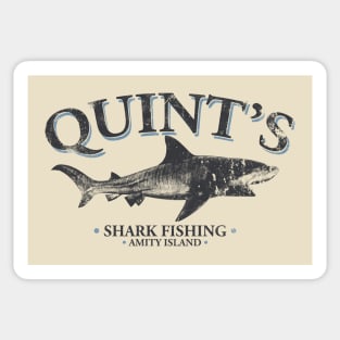 Quint's Shark Fishing - distressed Sticker